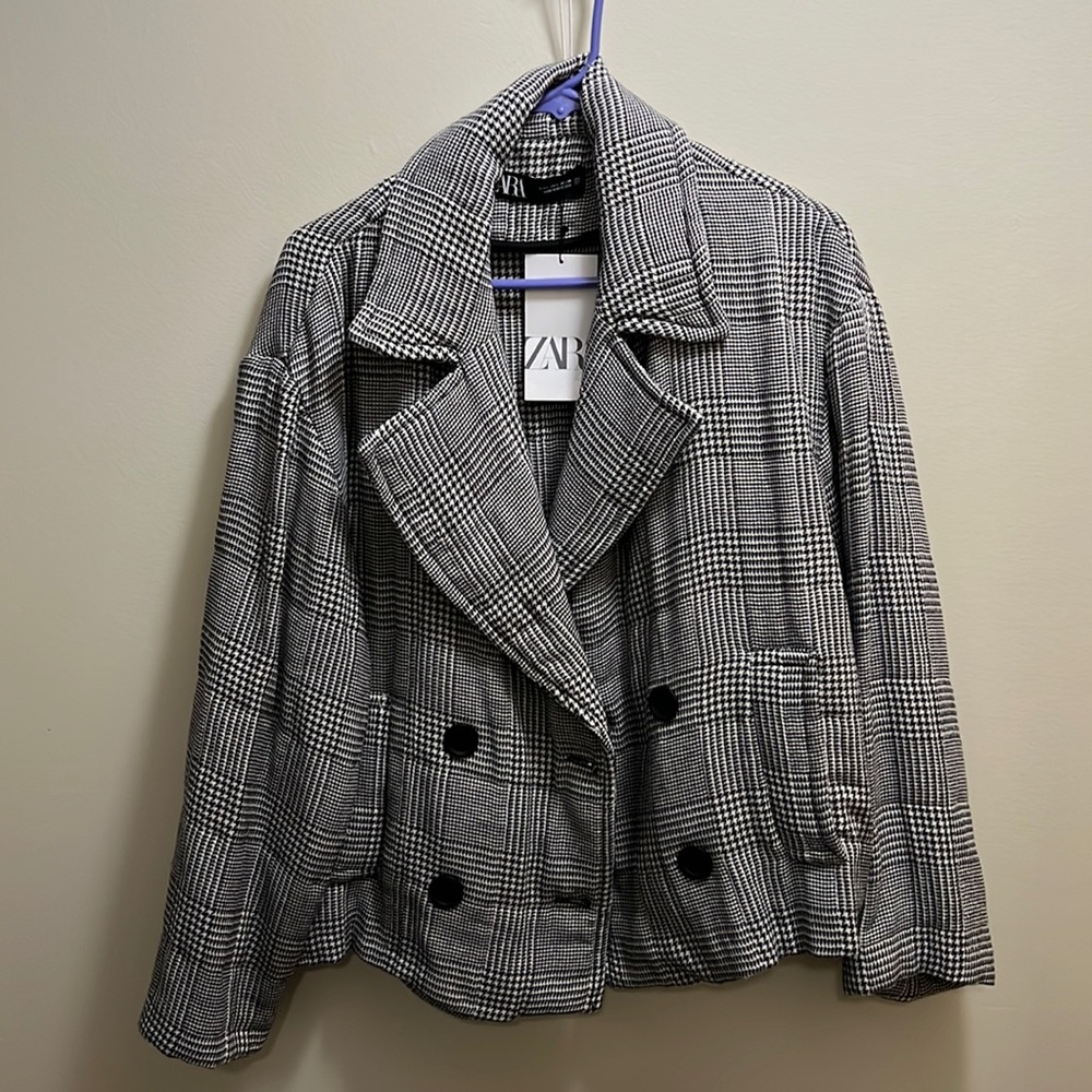 Quilted Plaid Jacket Zara